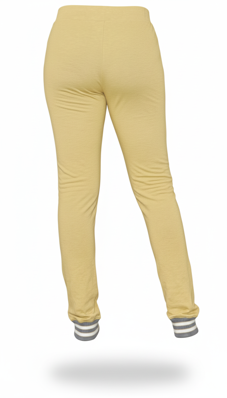 Yellow leggings on a white background